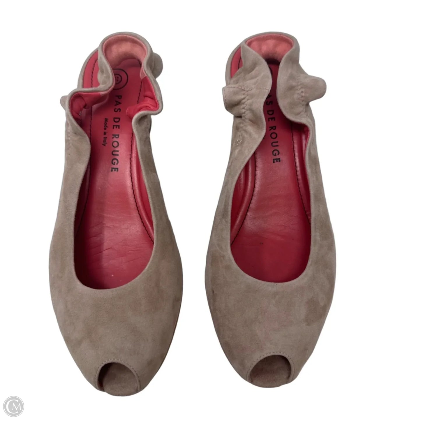Milly Slingback Block Heel Sandals By Pas de Rouge In Pink, Size: 7.5 (It 37 1/2)