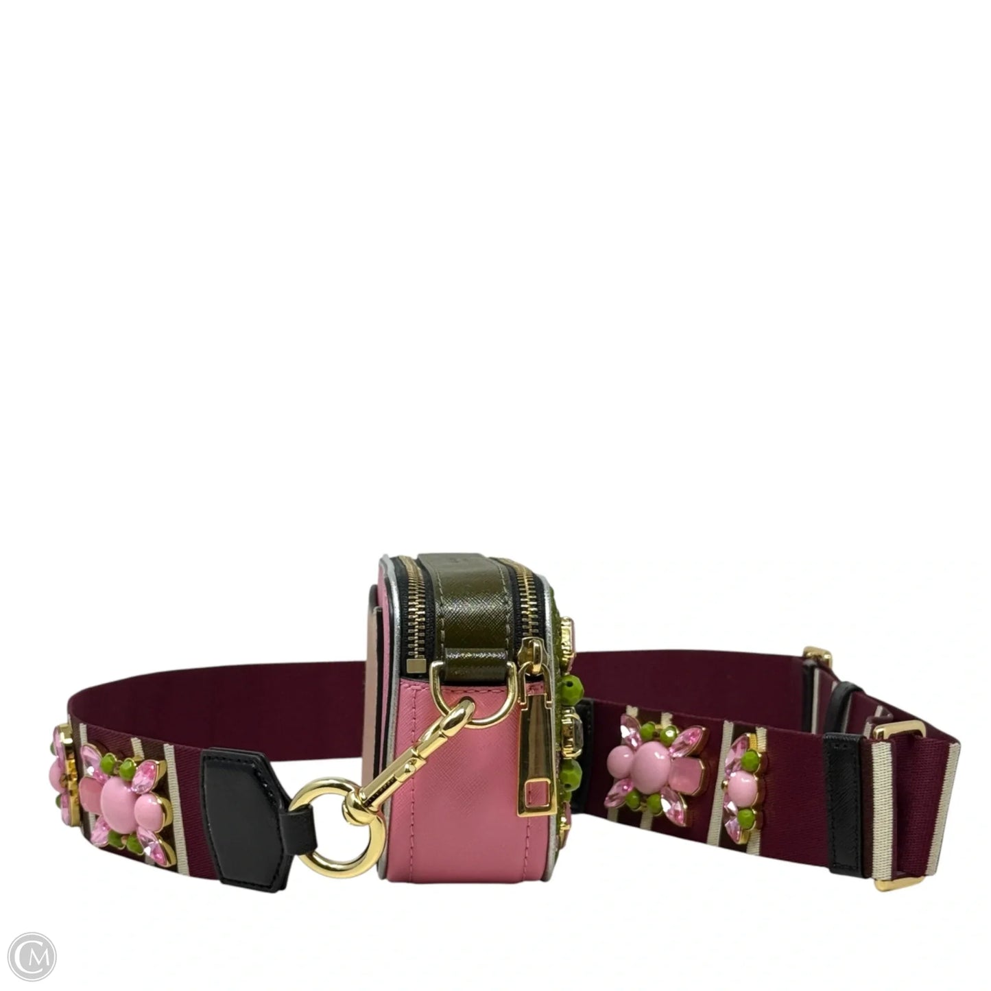 Snapshot Floral Brocade Camera Bag Luxury Designer By Marc Jacobs, Size: Medium