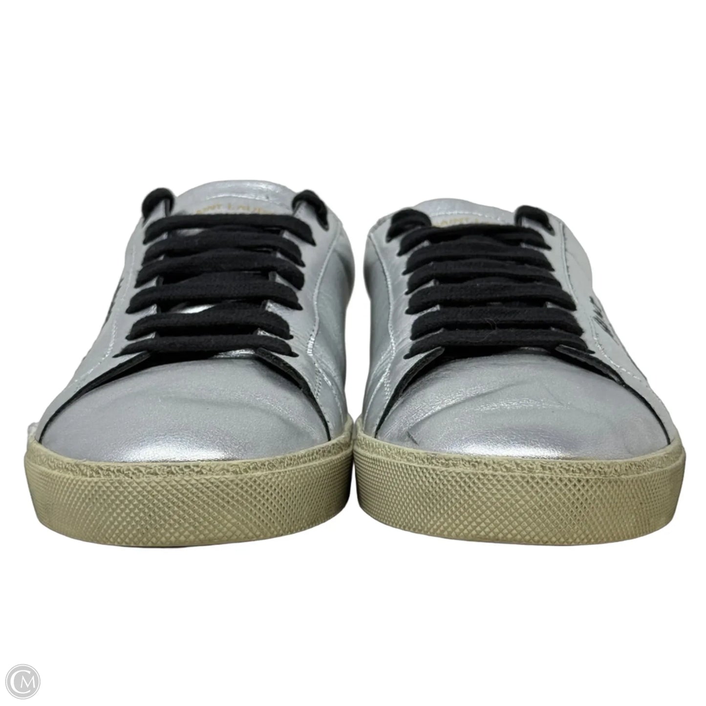 Court Classic SL/06 Sneakers Luxury Designer By Yves Saint Laurent In Silver, Size: 12 (IT 42)