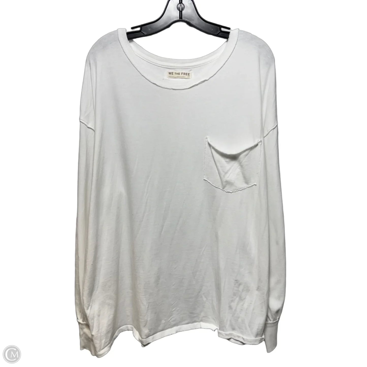 Pocket Tee Top Long Sleeve By We The Free In White, Size: L