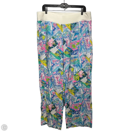 Linen Pants Designer By Lilly Pulitzer In Multi-colored, Size: Xl