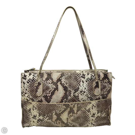 Metallic Tote Handbag Leather By Hobo Intl, Size: Medium