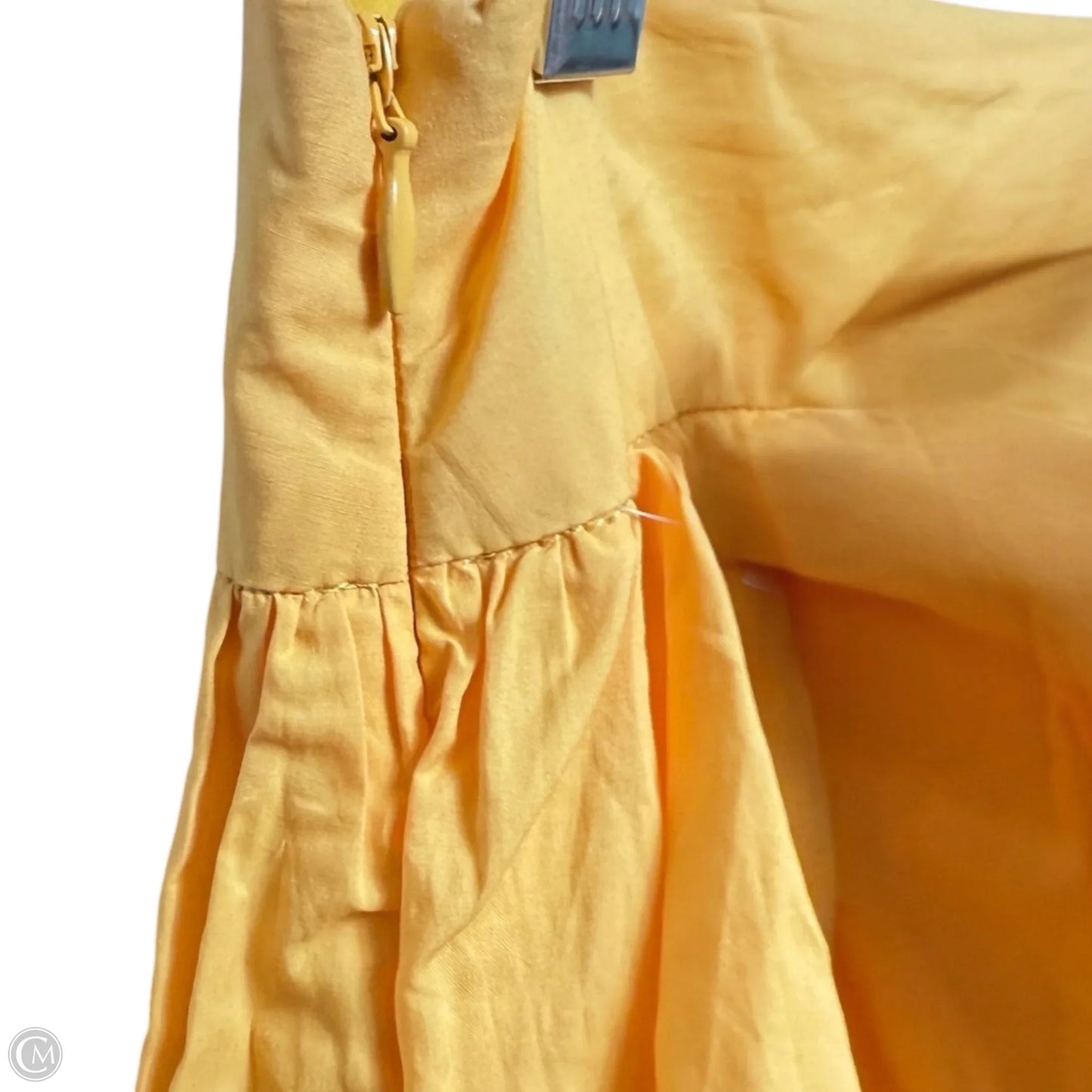 Tiered Ruffle Maxi Skirt By Lena In Yellow, Size: M