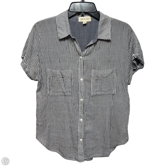 Top Short Sleeve By Cloth & Stone In Striped Pattern, Size: S