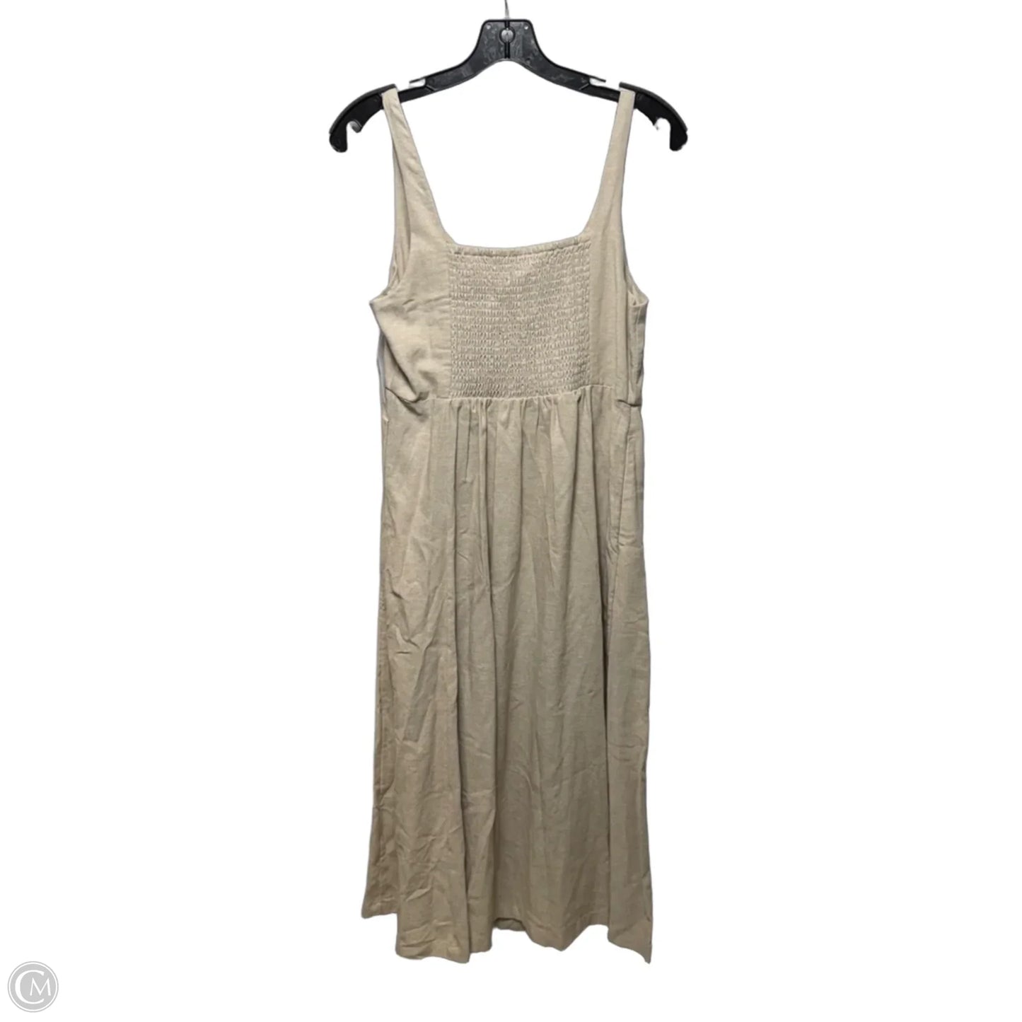 Linen Blend Dress Casual Maxi By Old Navy In Cream, Size: M