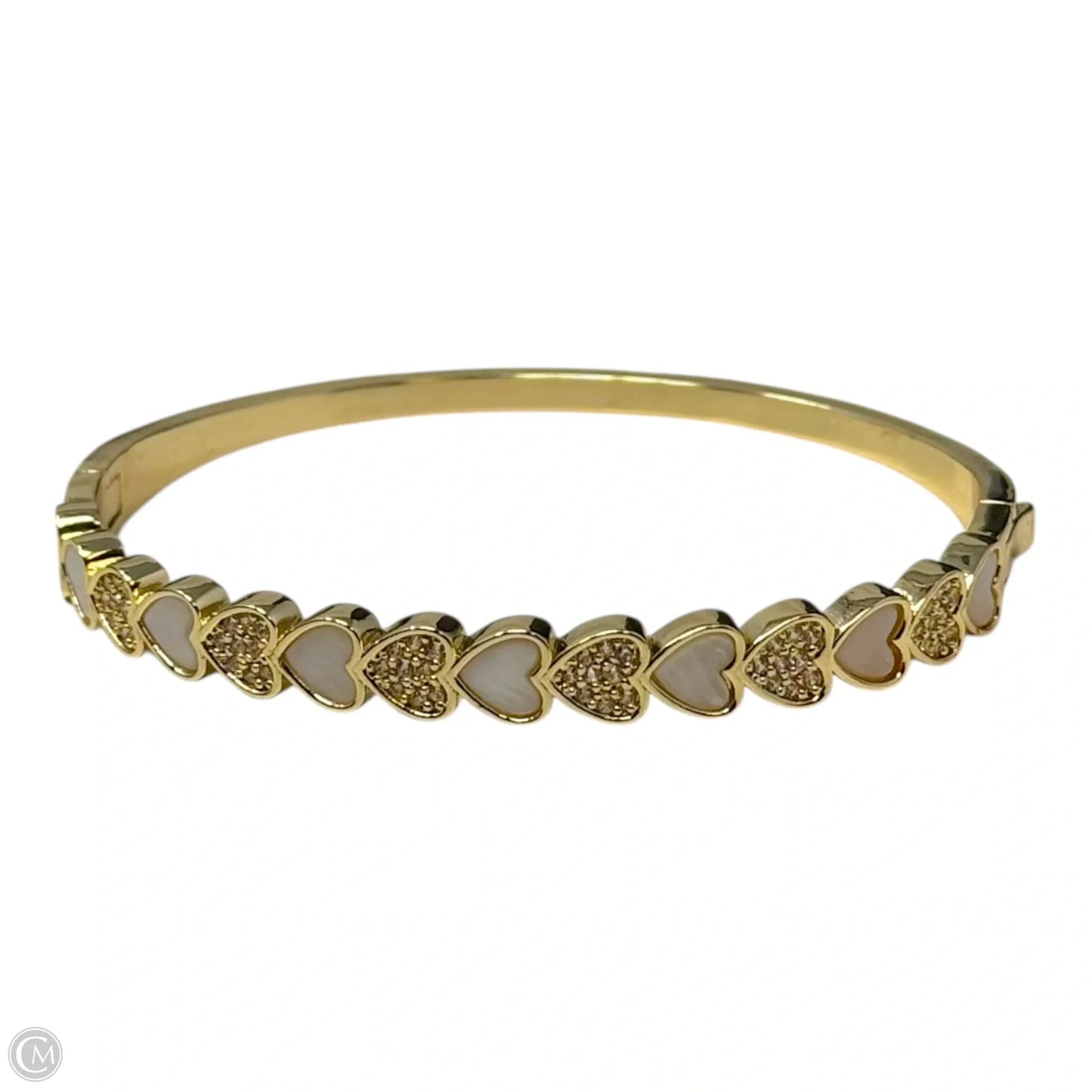 Heart Hinged Cuff Bracelet