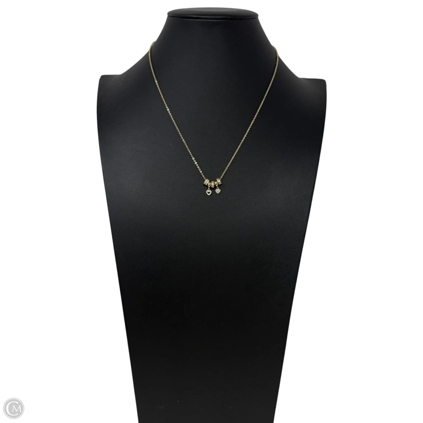 Gold Tone Heart Charms Necklace