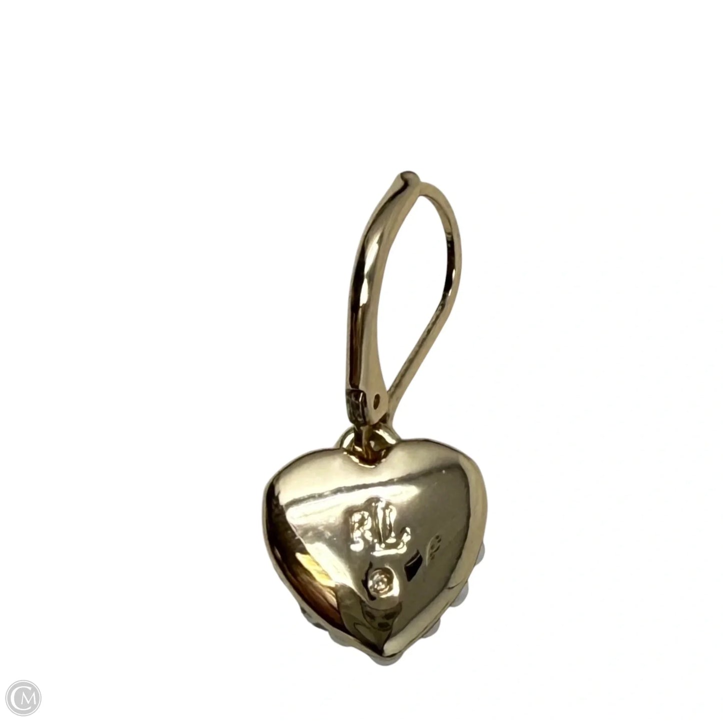 Faux Pearl Heart Leverback Earrings By Ralph Lauren