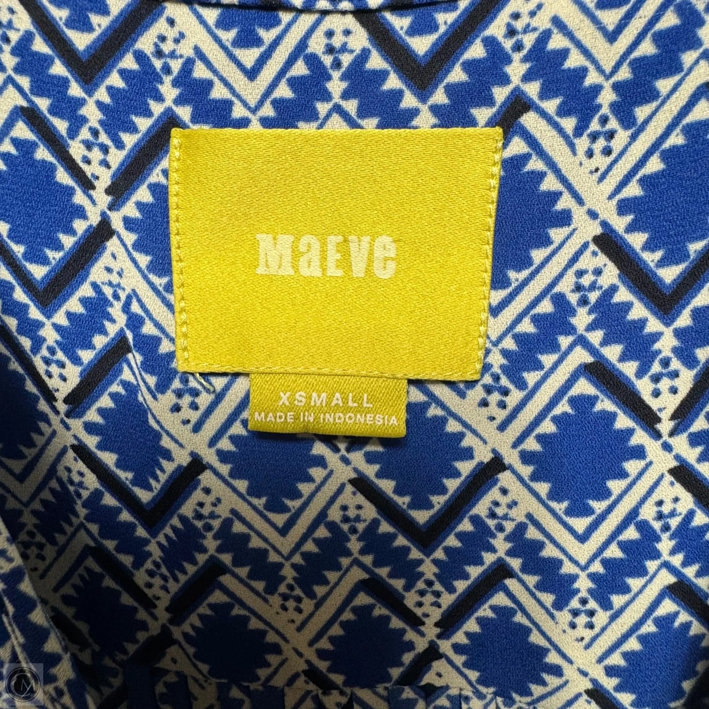 Dress Casual Short By Maeve In Blue & White, Size: Xs