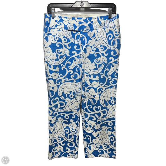 Pants Designer By Lilly Pulitzer In Blue & White, Size: 6