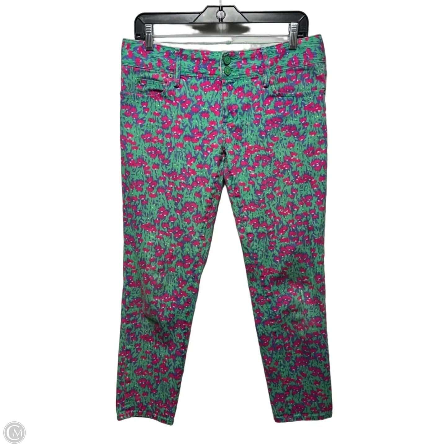Worth Skinny Mini Jeans Designer By Lilly Pulitzer In Floral Print, Size: 6