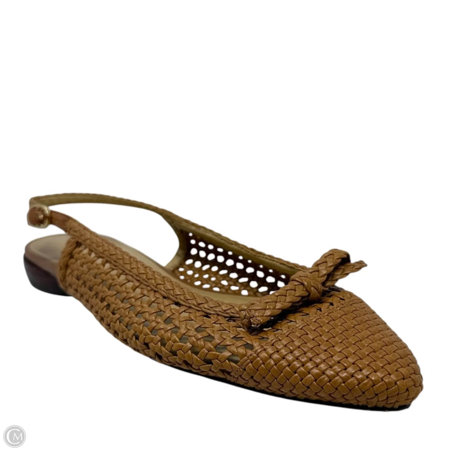 Olympia Open-Weave Slingback Flats By Talbots In Tan, Size: 7.5