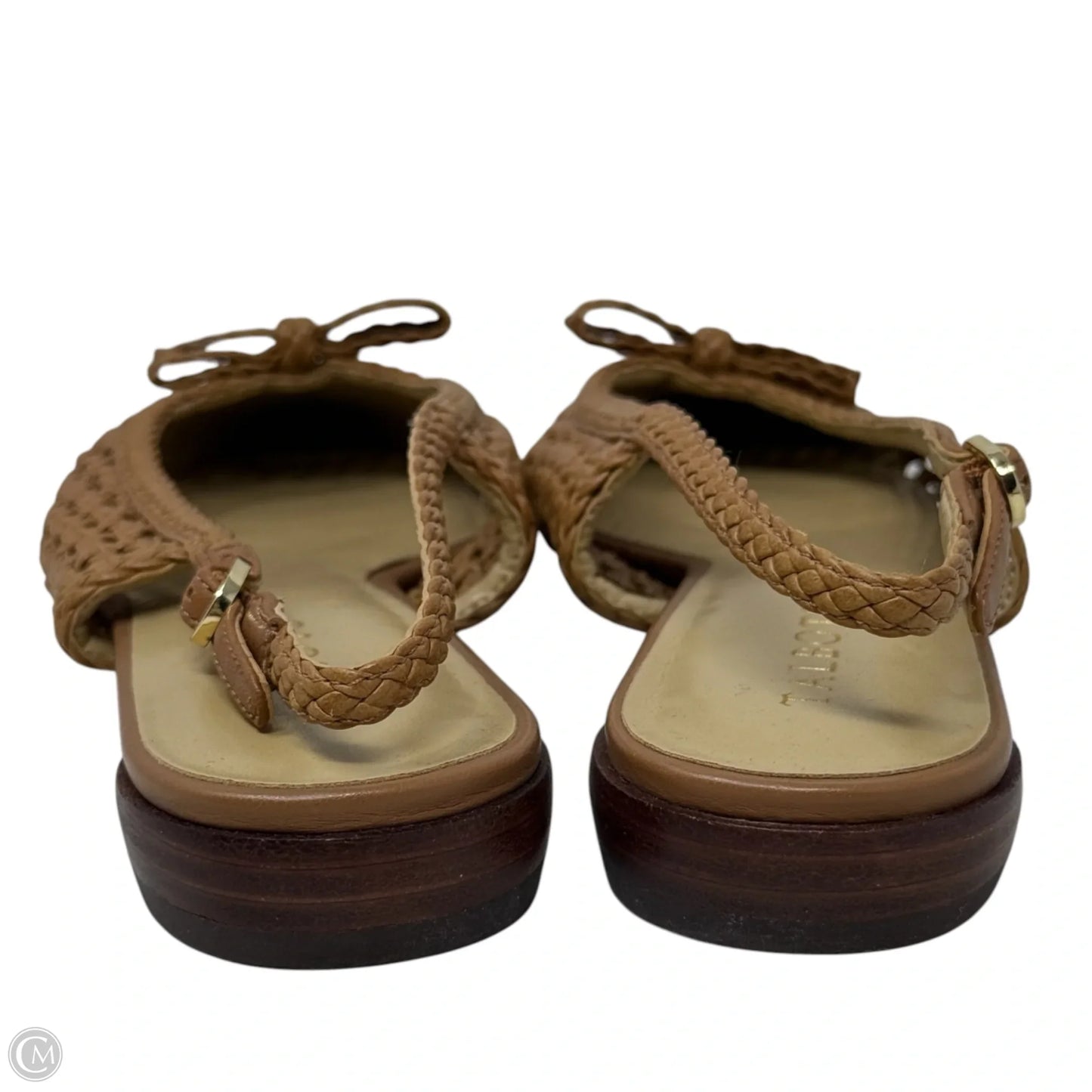 Olympia Open-Weave Slingback Flats By Talbots In Tan, Size: 7.5