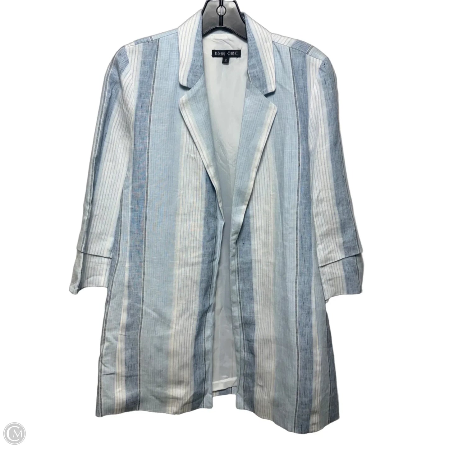 Linen Blazer By Boho Chic In Blue, Size: S