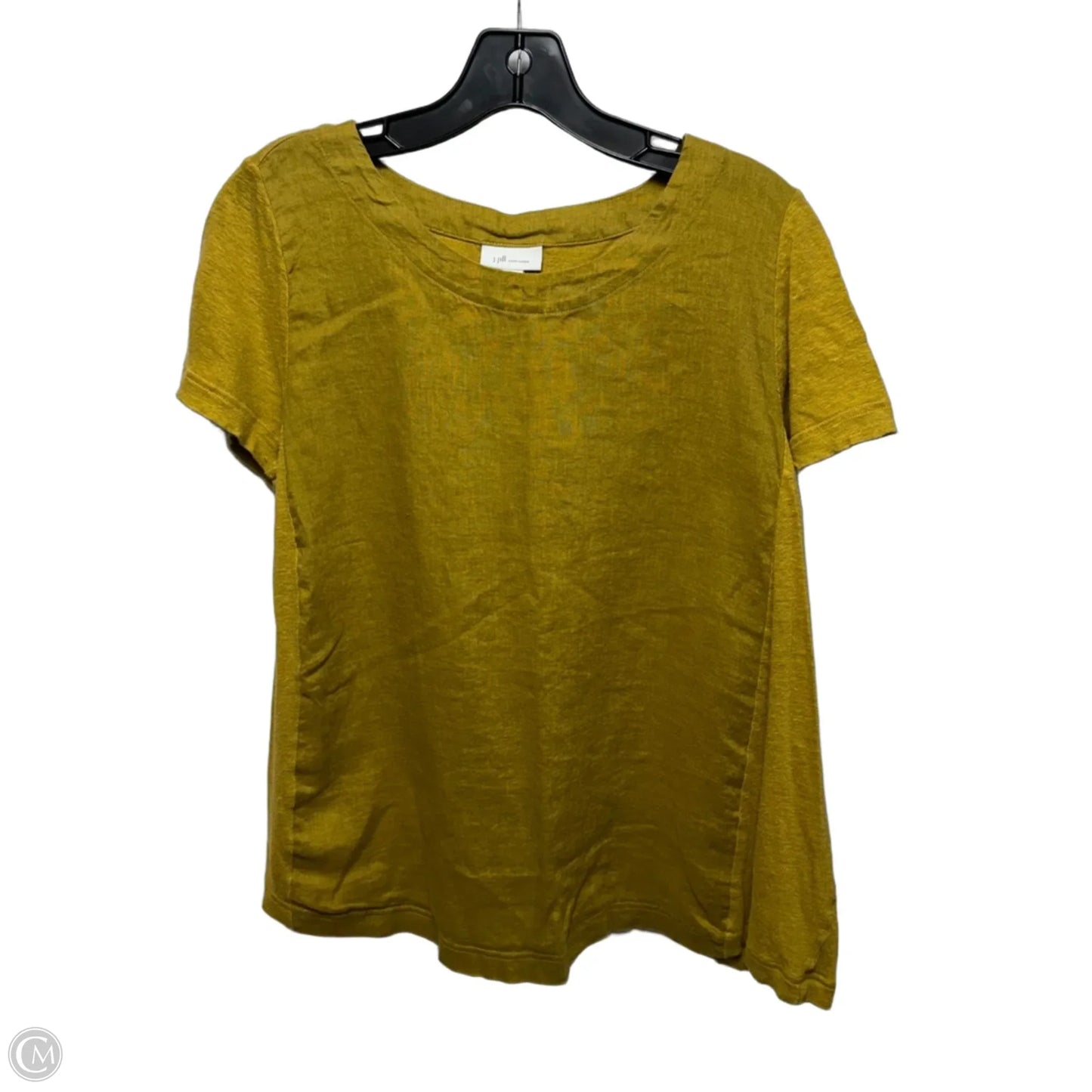 Linen Top Short Sleeve By J. Jill In Chartreuse, Size: S
