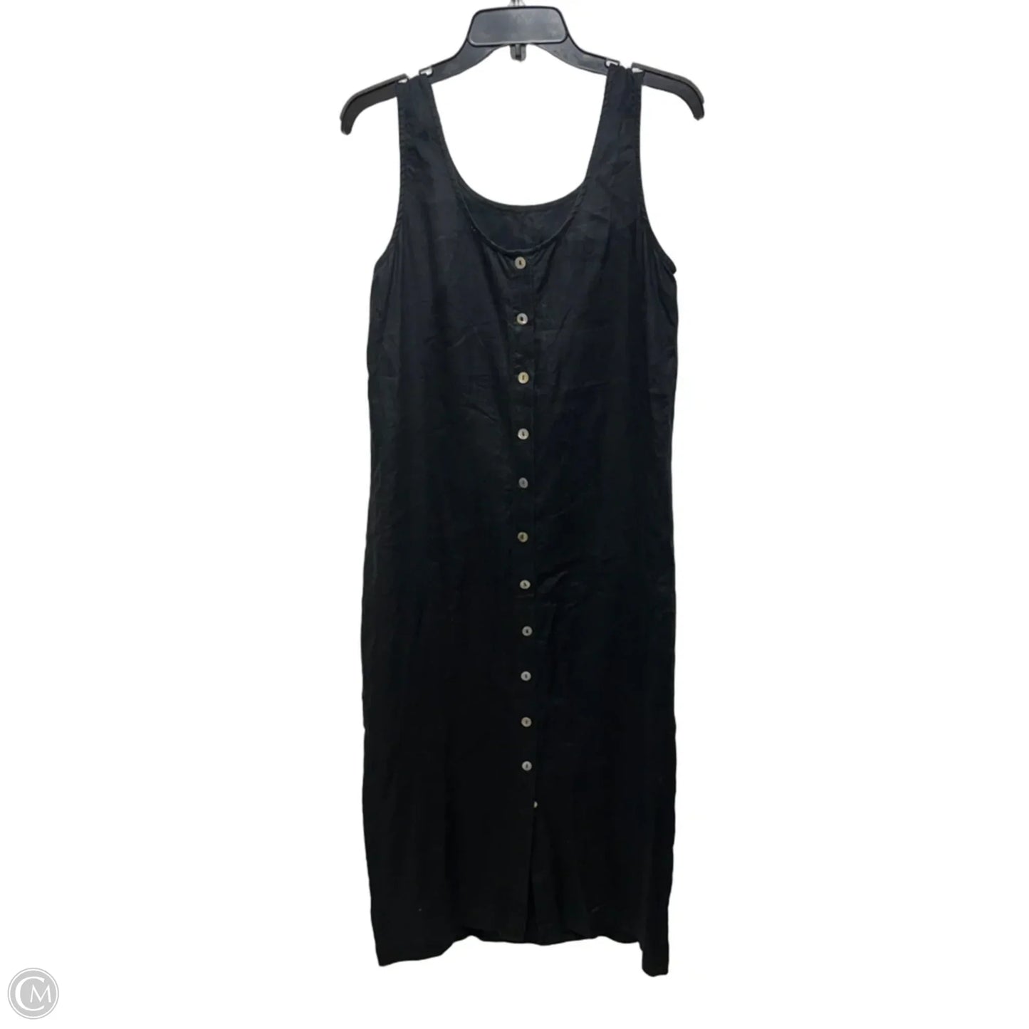 Linen Dress Casual Maxi By Adrienne Vittadini In Black, Size: S