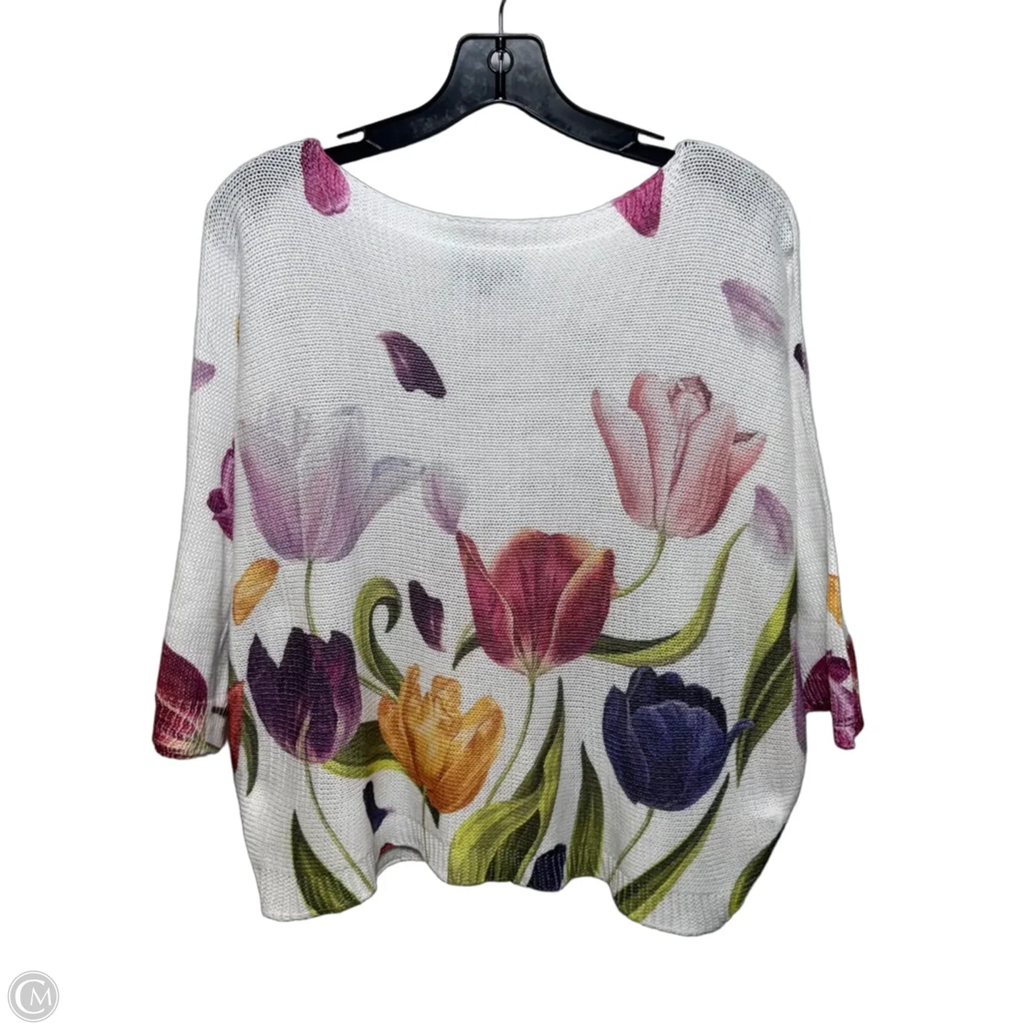Sweater By Flora Ashley In Floral Print, Size: L