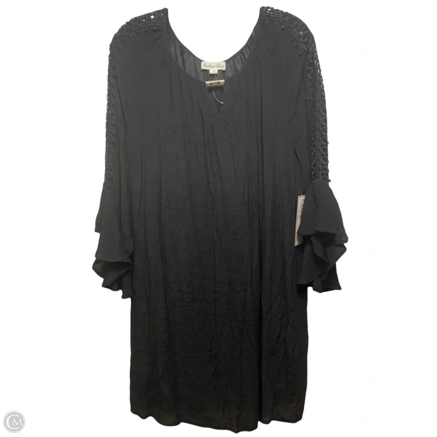 Dress Casual Short By Indigo Rose In Black, Size: 1x