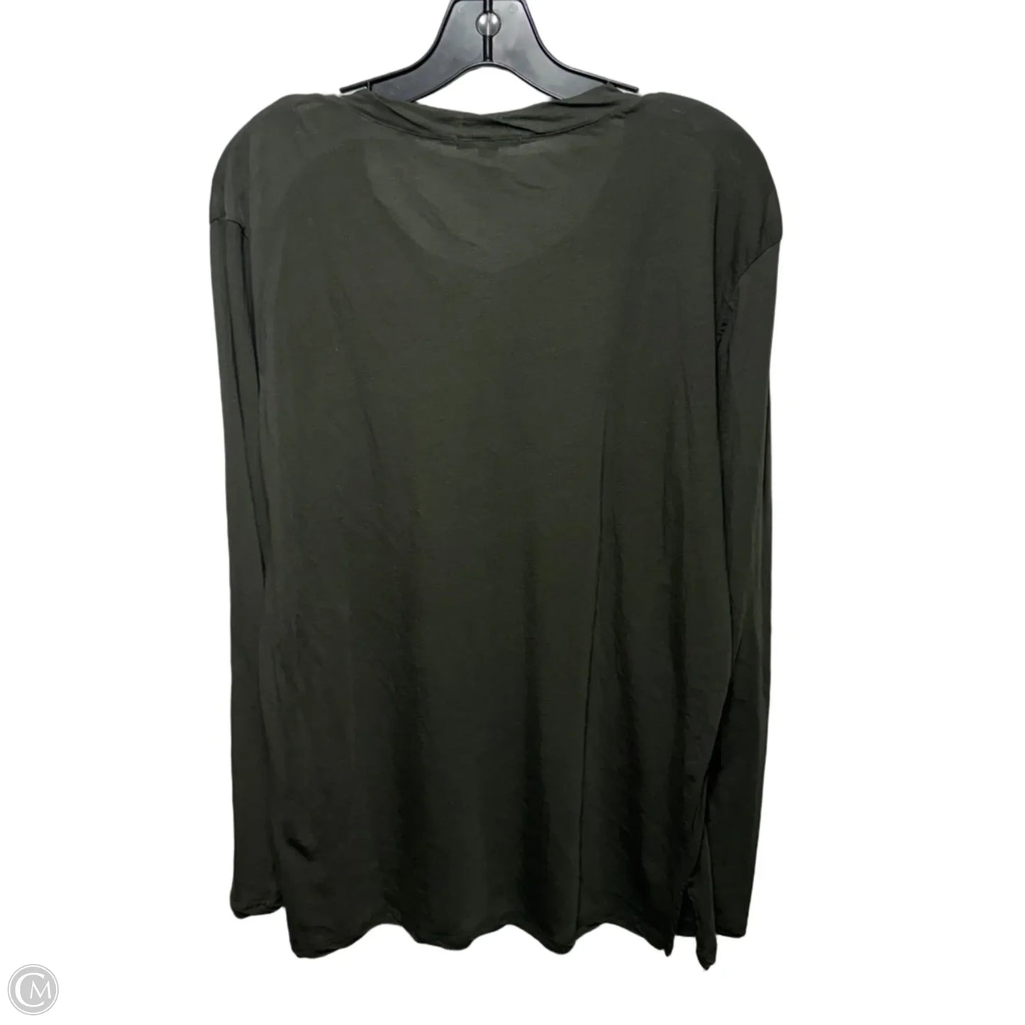 Sheer Standard Top Long Sleeve Basic By James Perse In Green, Size: L