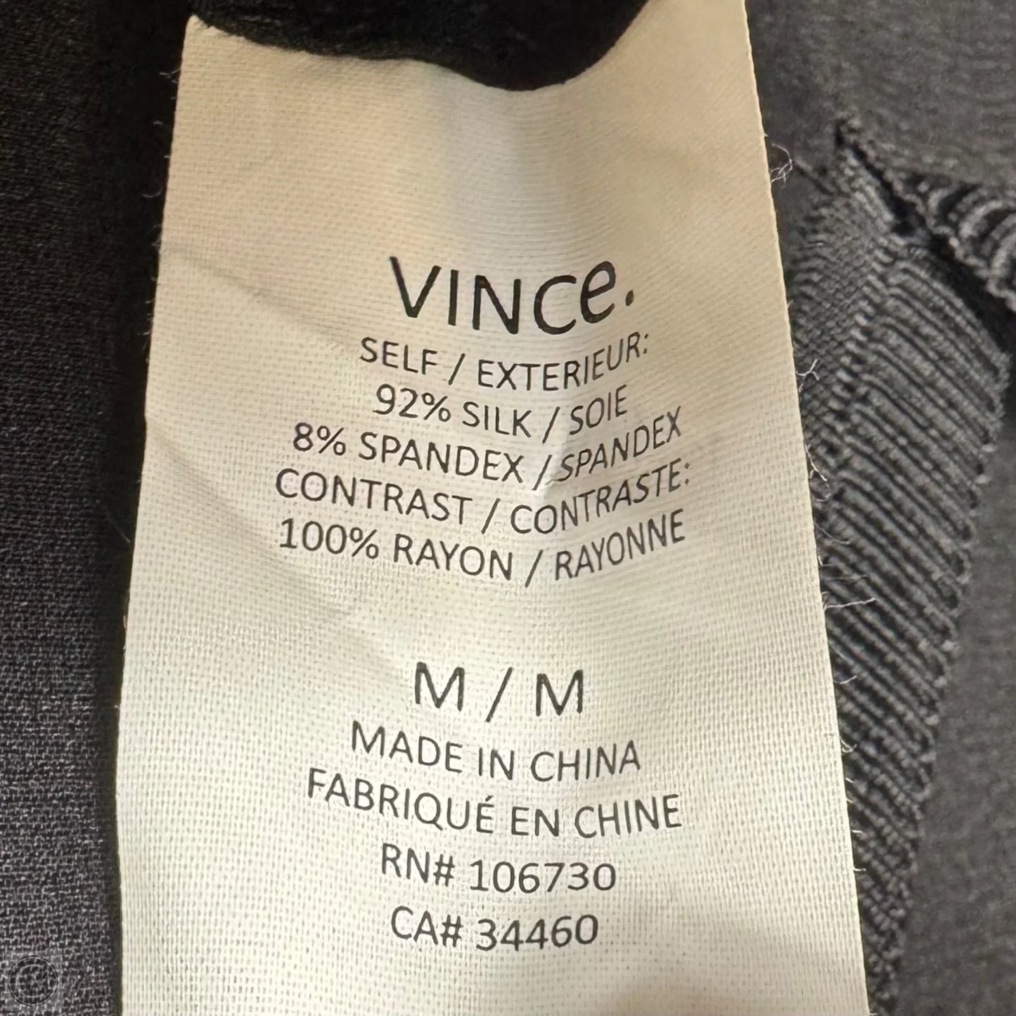 Silk Dress Casual Maxi By Vince In Black, Size: M
