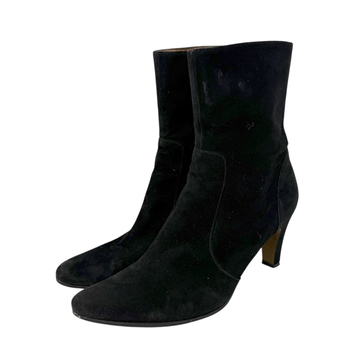 Boots Ankle Heels By Charles Jourdan In Black, Size: US 8/EU 38.5