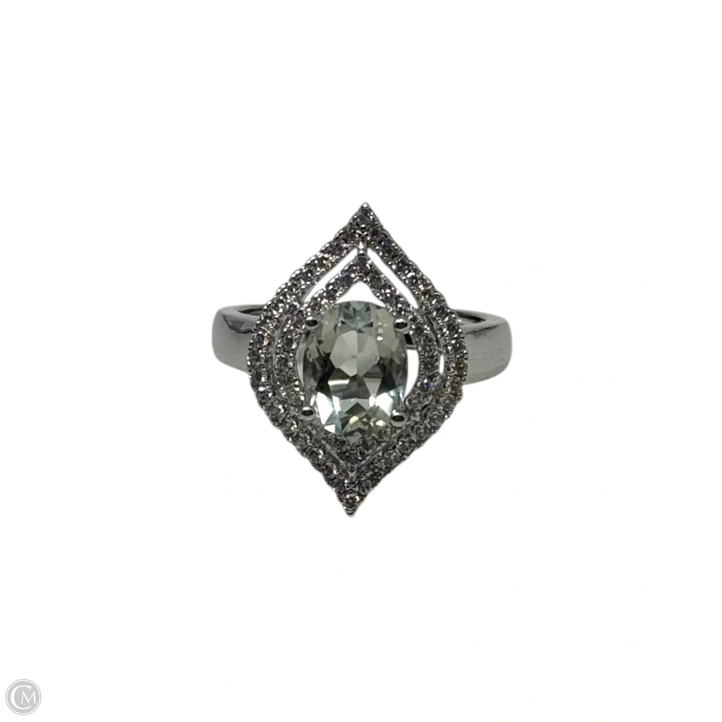 Marquee Halo Ring Statement, Size: 7