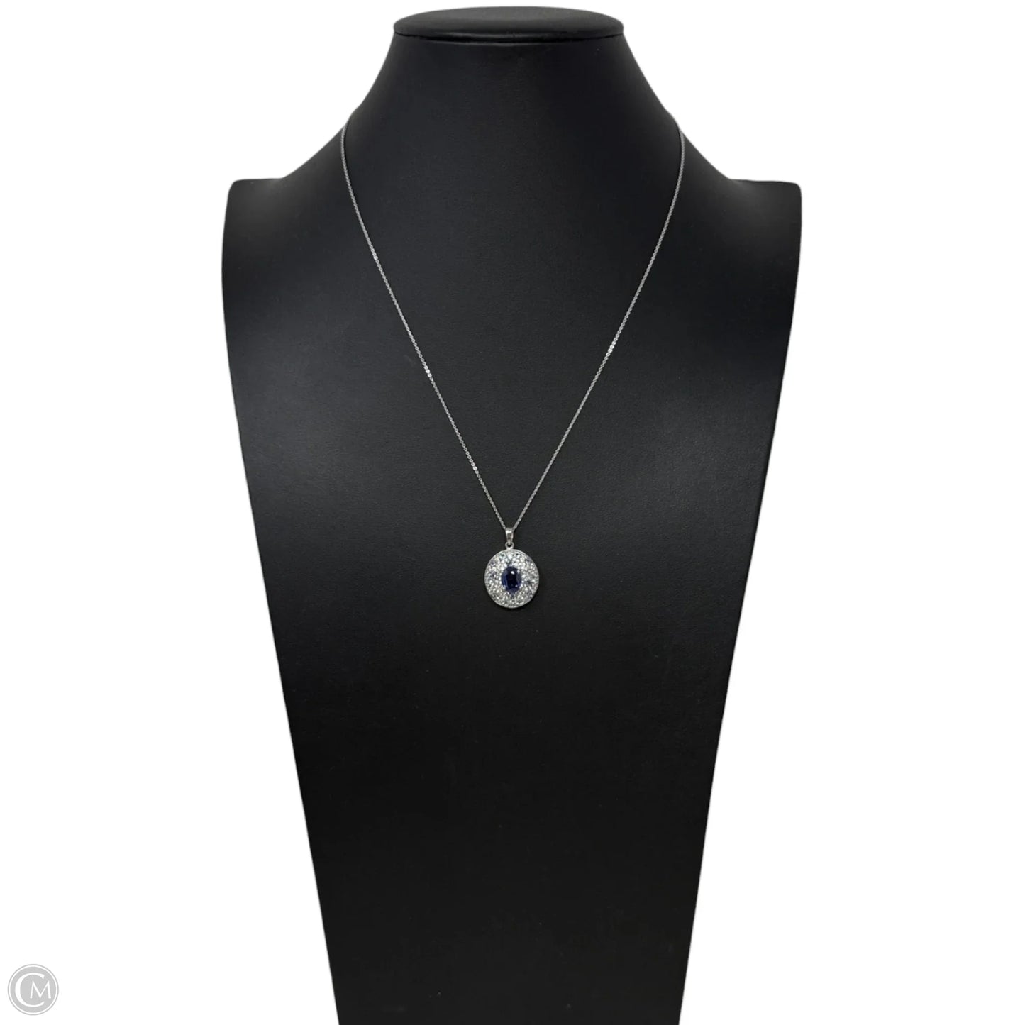 Sterling Silver & Multi-Gemstone Oval Cluster Pendant Necklace By D’Joy