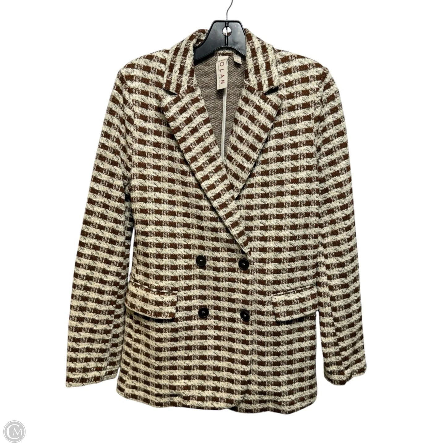 Blazer By Dolan Left Coast In Brown & Cream, Size: Xs