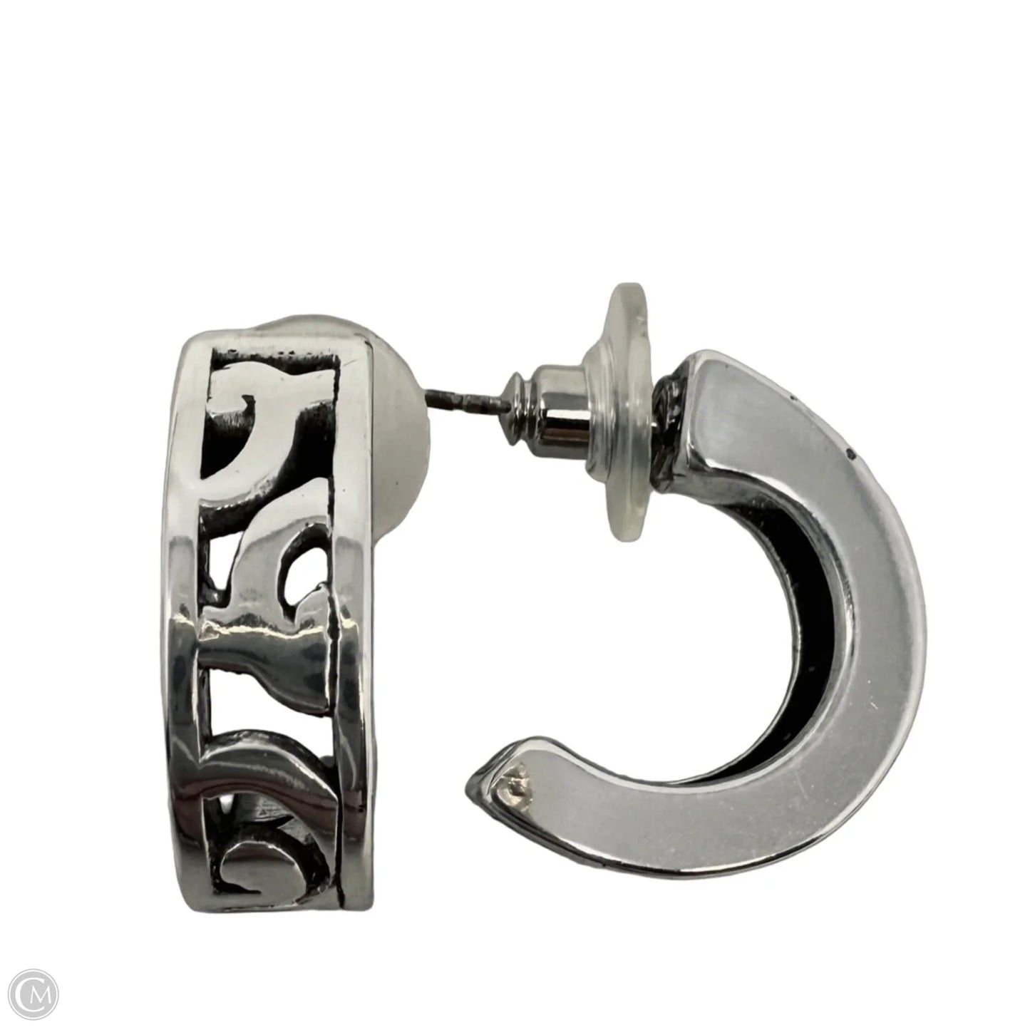 Contempo Scrollwork Half Hoop Earrings By Brighton