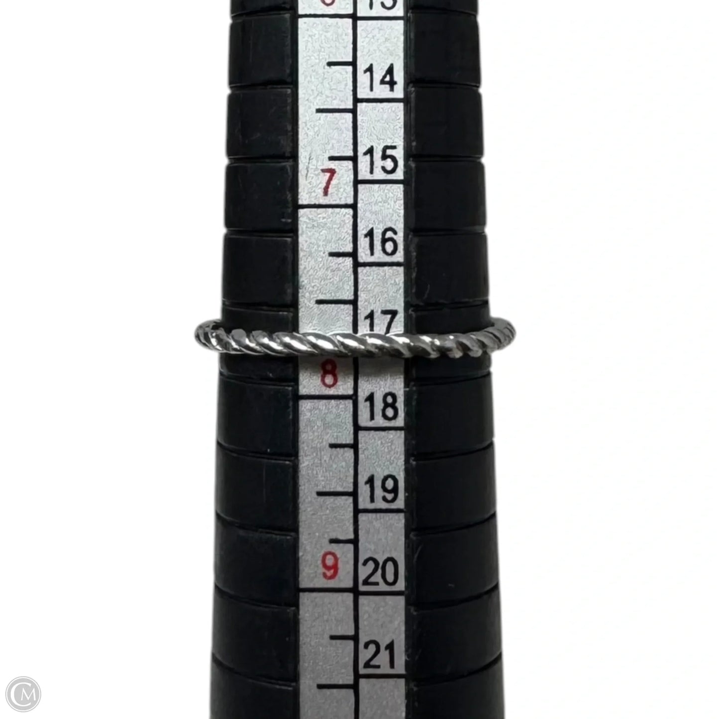CZ  Rope Band Ring Sterling Silver, Size: 8