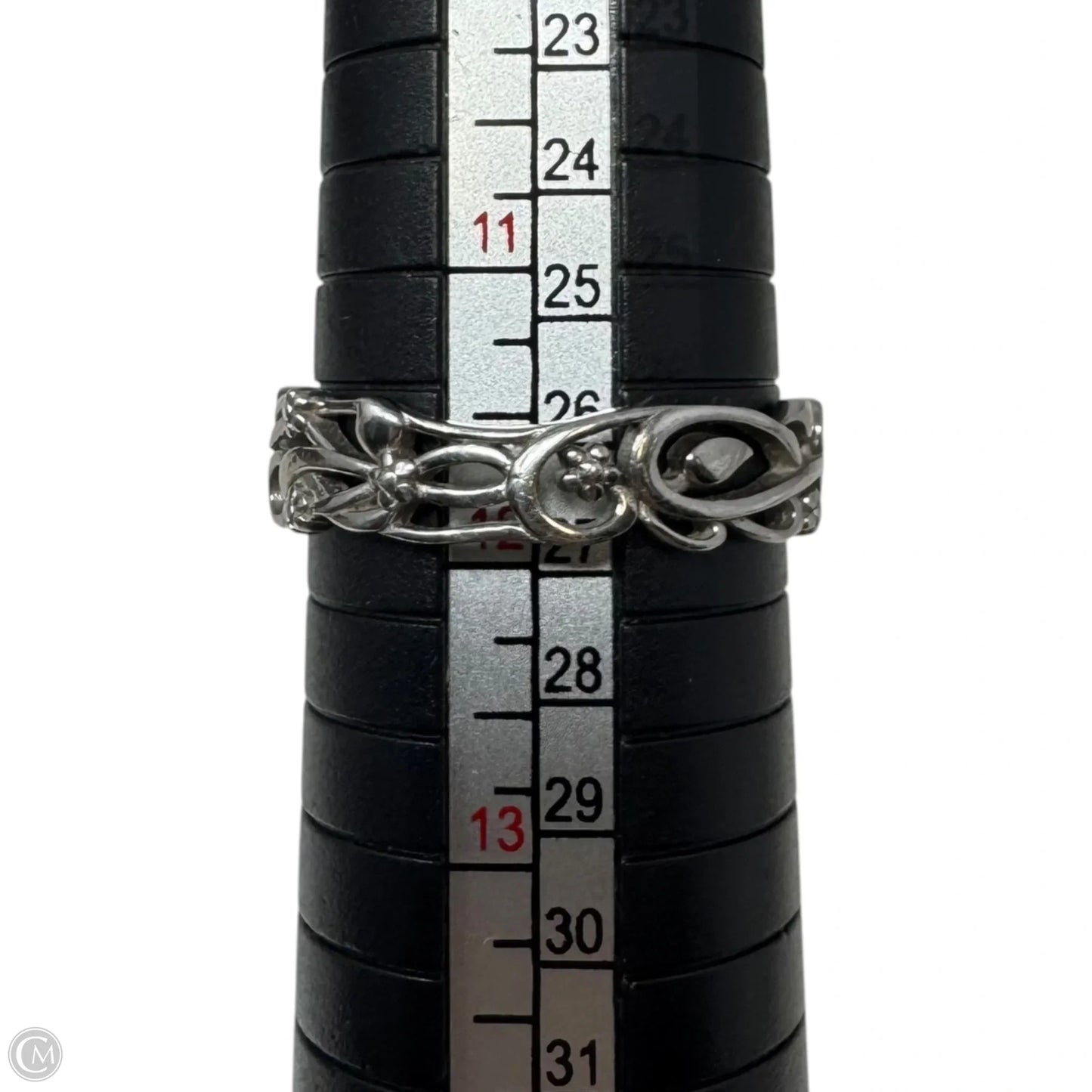 Floral Bouquet Band Ring Sterling Silver, Size: 12