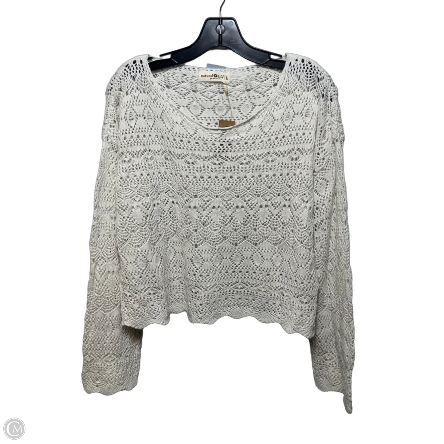 Sweater By Natural Life In Cream, Size: L