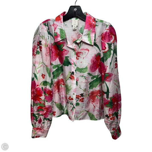 Top Long Sleeve By Joie In Floral Print, Size: L