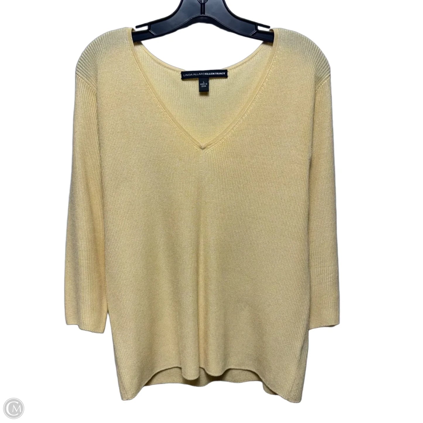 Silk Sweater By Linda Allard In Yellow, Size: L