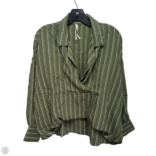 Top Long Sleeve By Anthropologie In Striped Pattern, Size: S