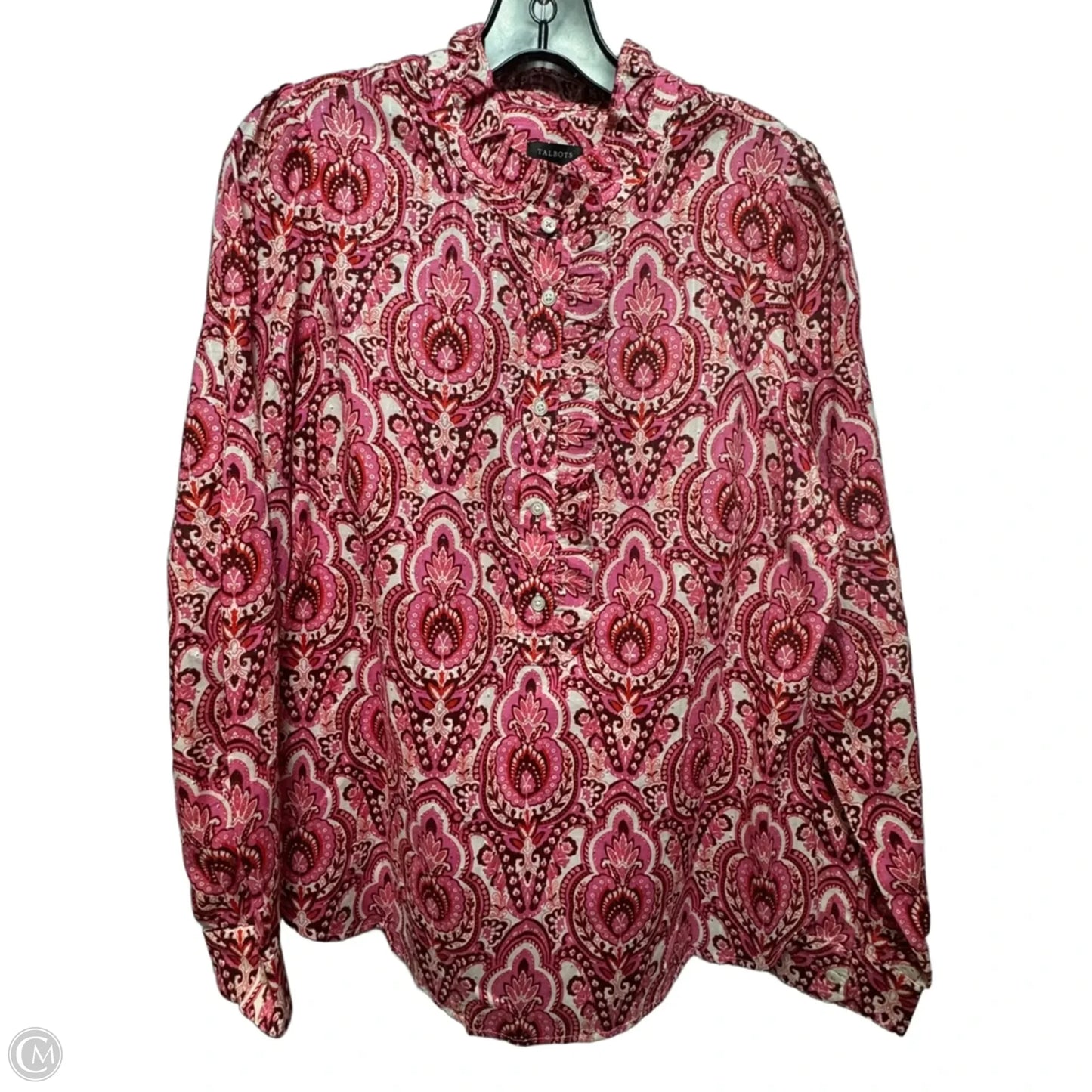 Top Long Sleeve By Talbots In Paisley Print, Size: M