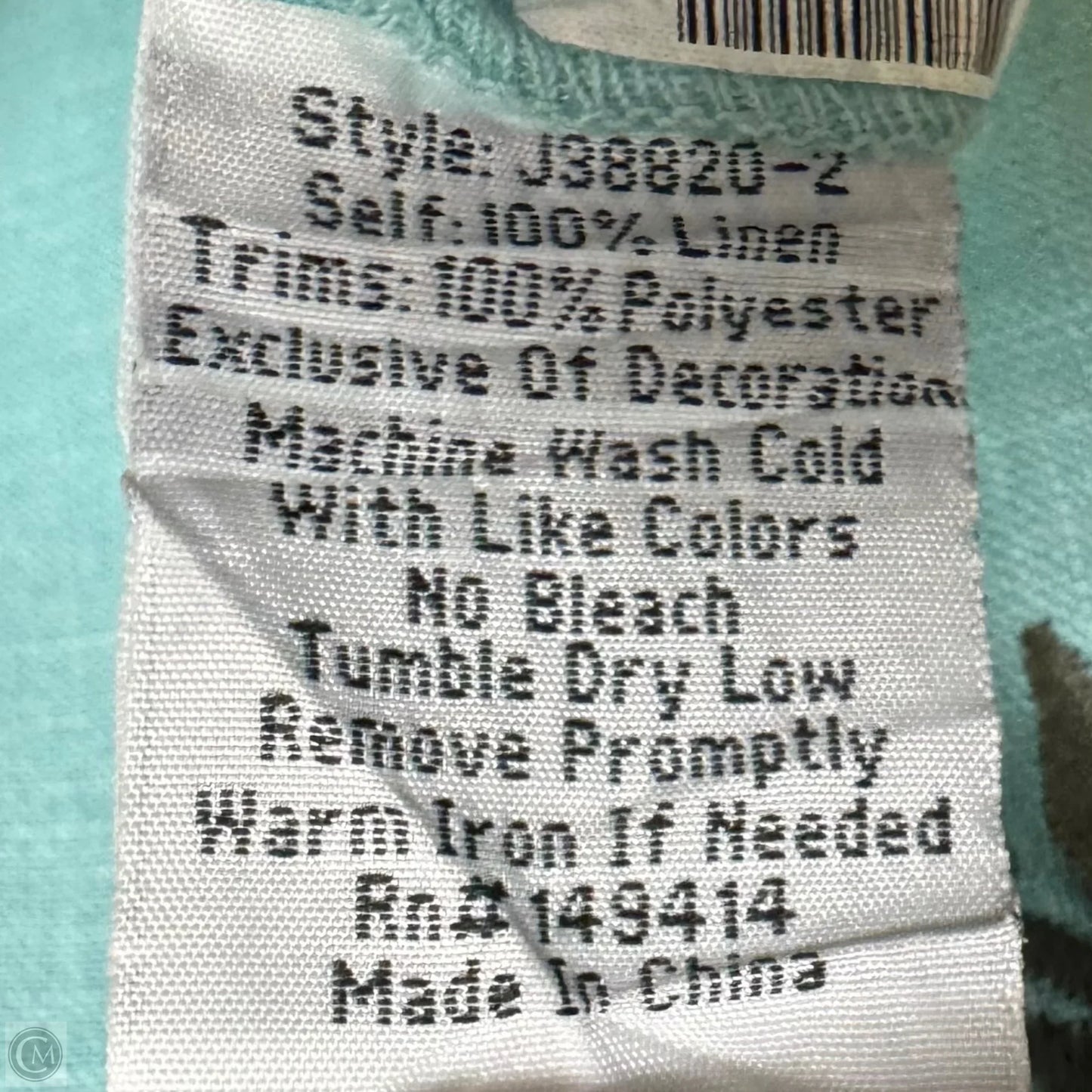 Assa Teal Blue Embroidered Linen Drape Tunic Dress By Johnny Was In Blue, Size: XS