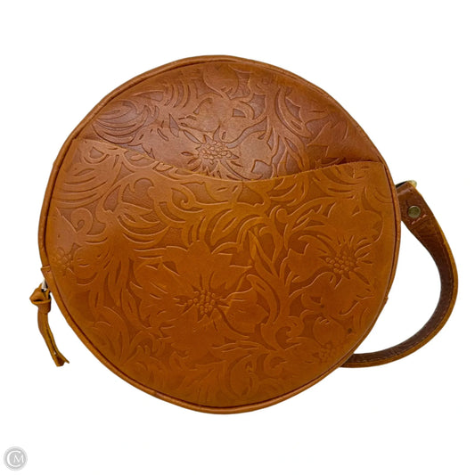 Embossed Circle Crossbody Leather By Portland Leather, Size: Medium