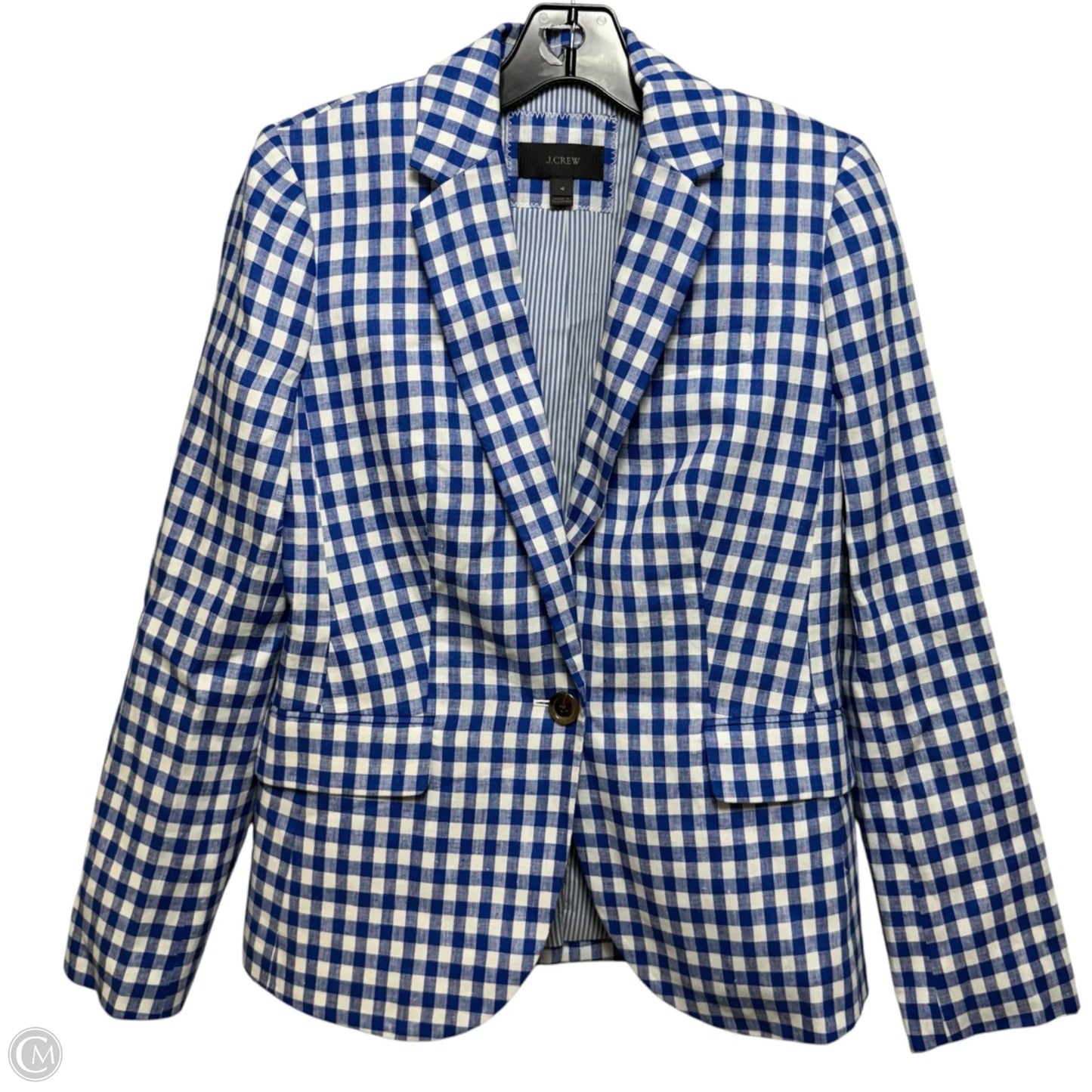 Blazer By J. Crew In Checkered Pattern, Size: 4