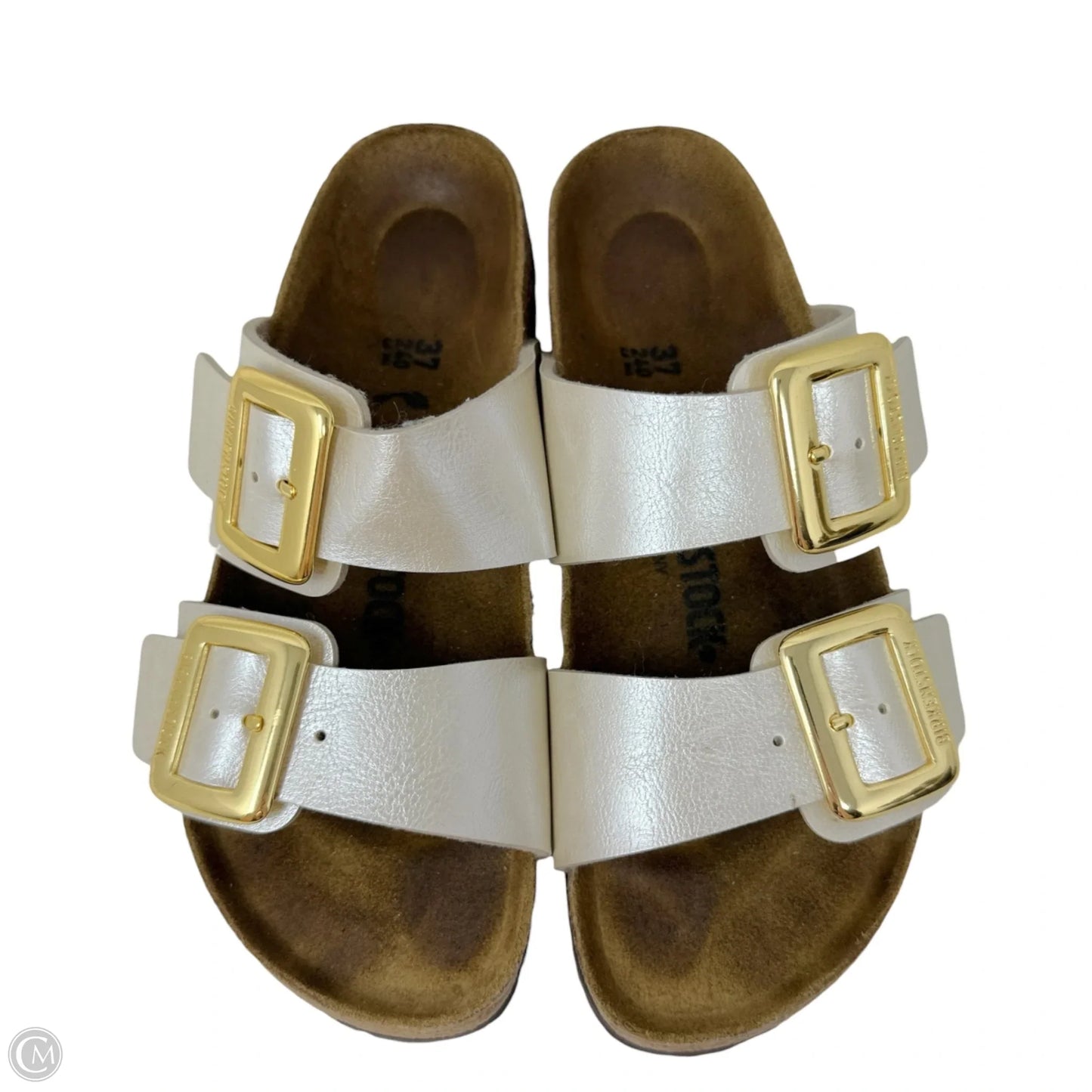 Arizona Big Buckle Sandals By Birkenstock In Cream, Size: 6