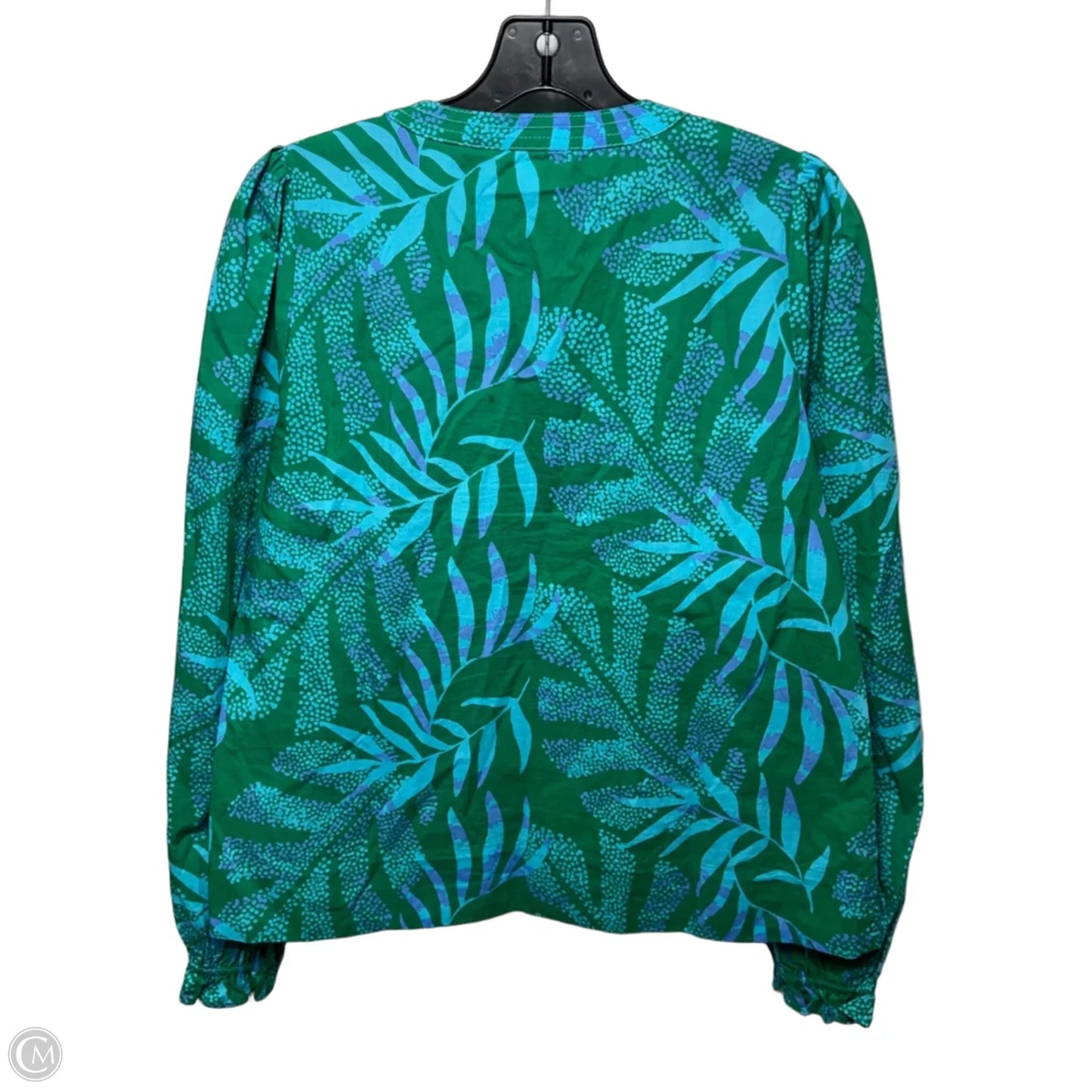 Top Long Sleeve Designer By Lilly Pulitzer In Blue & Green, Size: S