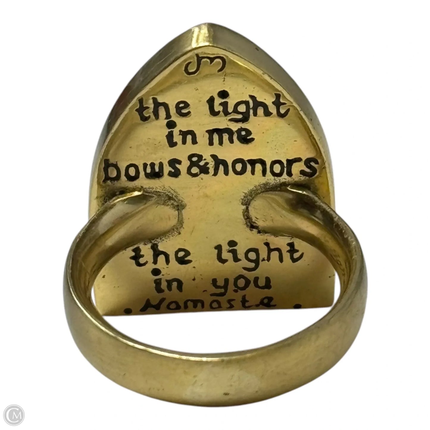 Phra Siptat Buddhist Carved Ring Statement, Size: 6