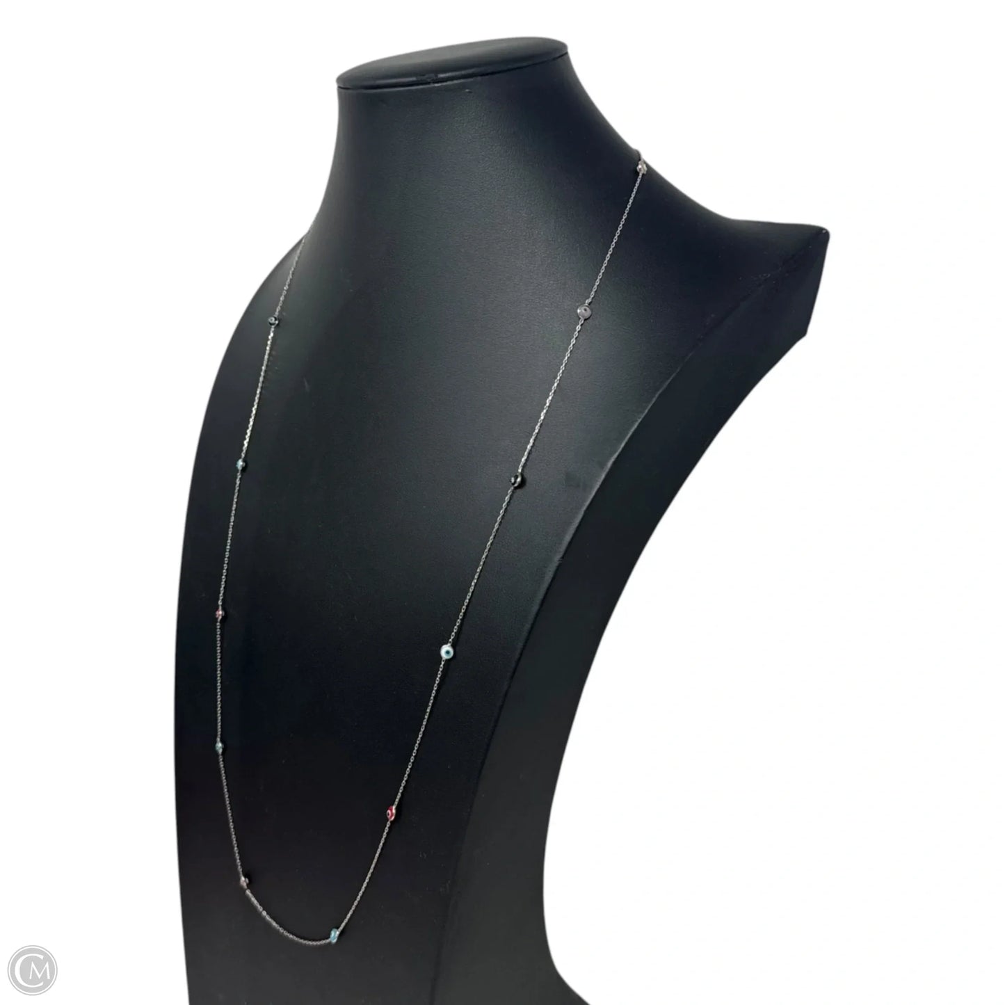 Evil Eye Station Necklace Sterling Silver