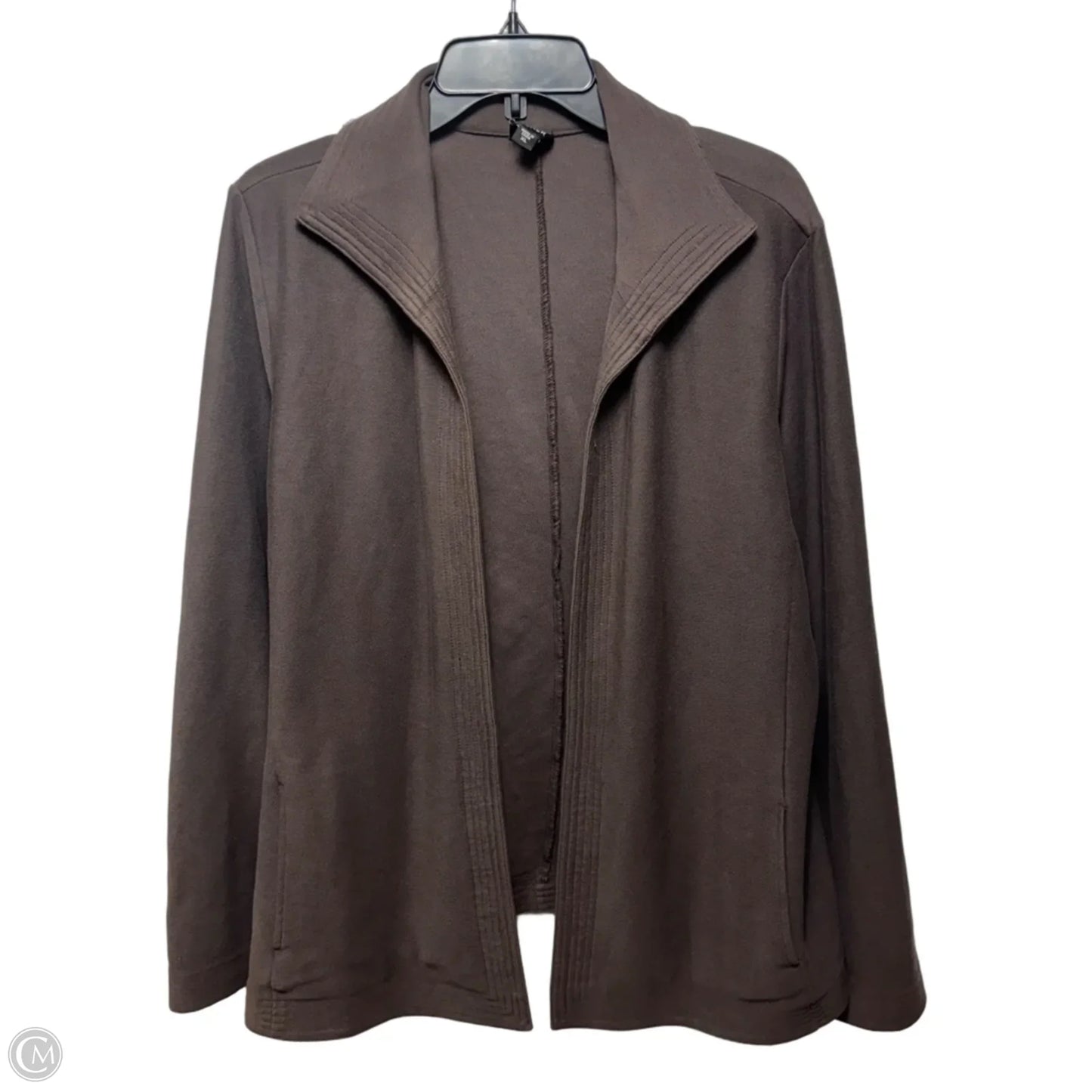 Cotton Cardigan By Eileen Fisher In Brown, Size: Xl