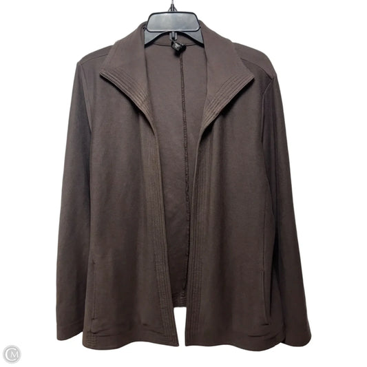 Cotton Cardigan By Eileen Fisher In Brown, Size: Xl