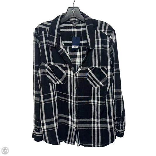 Top Long Sleeve By Lucky Brand In Plaid Pattern, Size: L