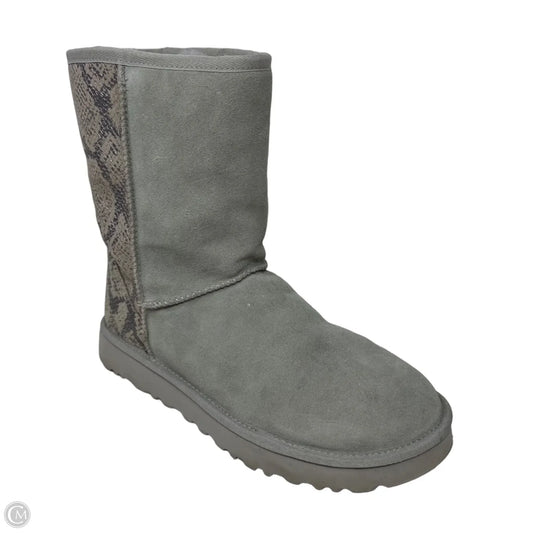 Classic Short Boots In Metallic Snake Designer By Ugg In Grey, Size: 10