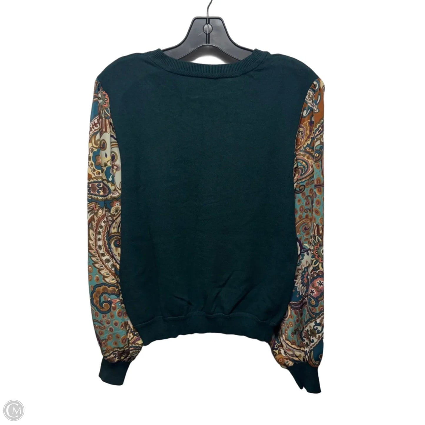 Top Long Sleeve By Current Air In Green, Size: M