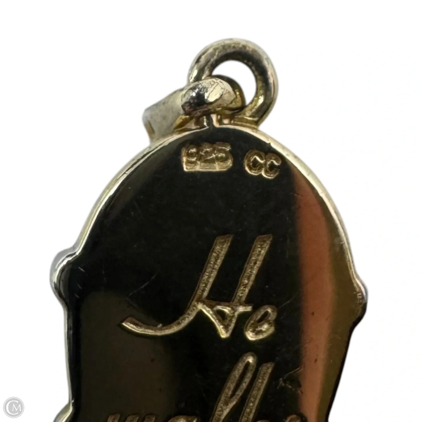 “He Walks With Me” Sandal Pendant Sterling Silver