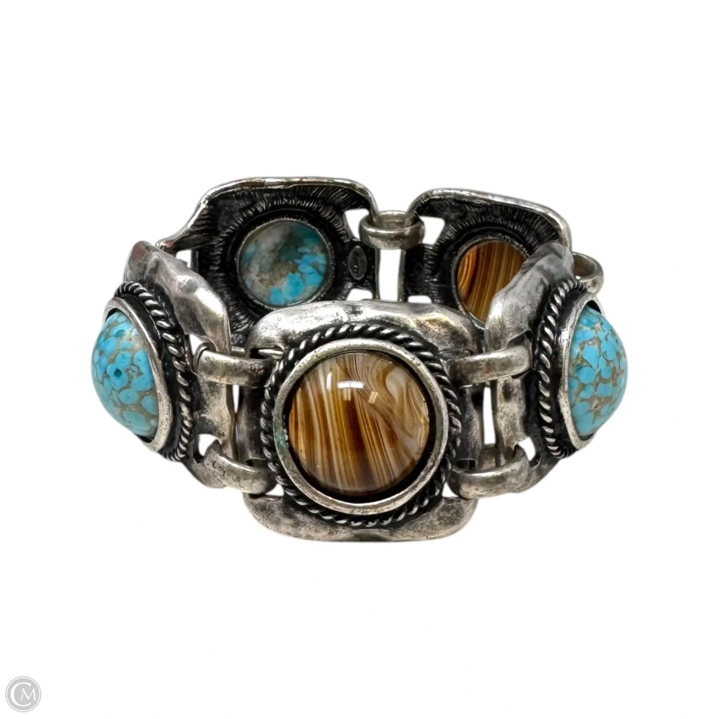 Stone & Brass Statement Bracelet